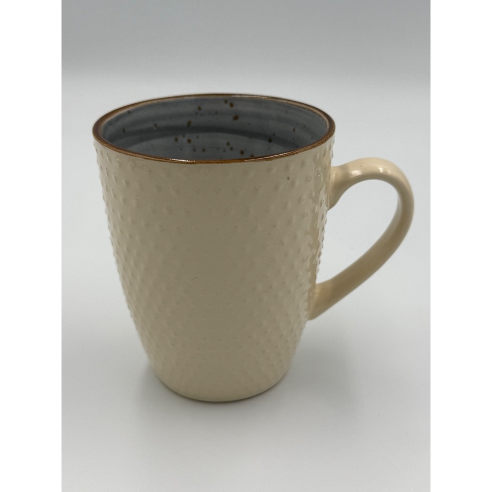 Elama Mellow Powder Blue Stoneware Mug  Dotted Textured Stoneware Farmhouse